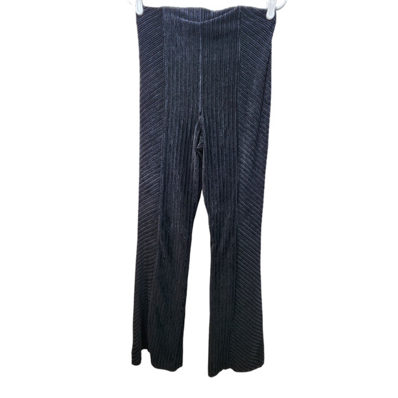 Free People Pants Womens Medium Flare 33" Inseam Pull On Velvet Ribbed Stretch - Picture 2 of 11